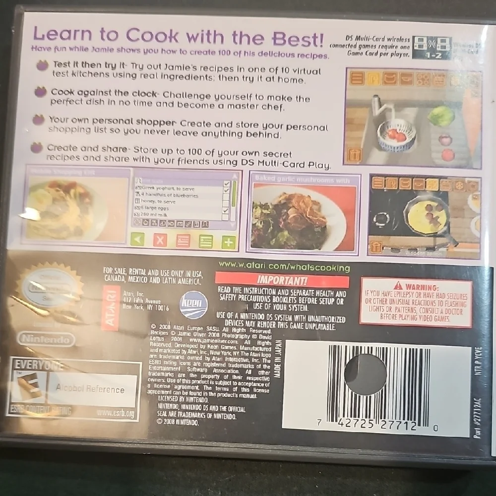 Nintendo DS What's Cooking? Jamie Oliver - Green and Red